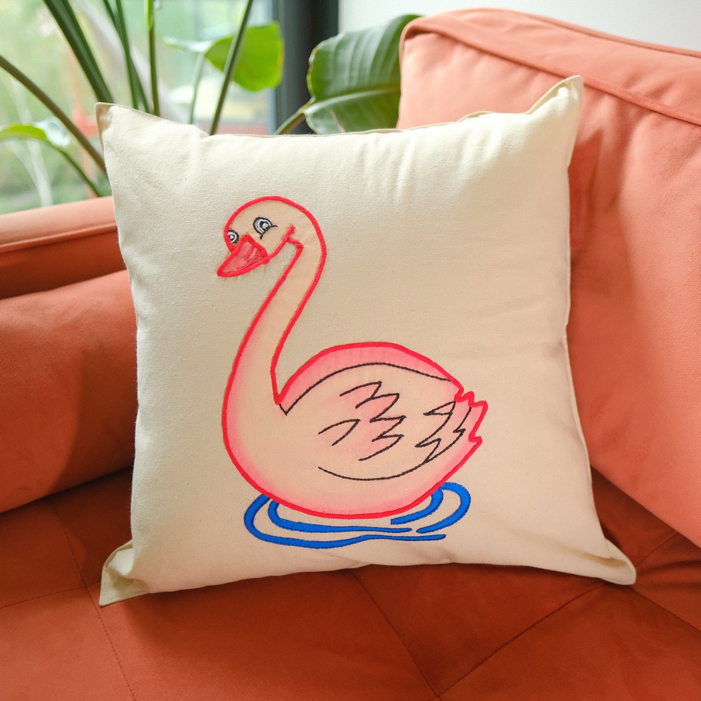 Swan Cushion Cover