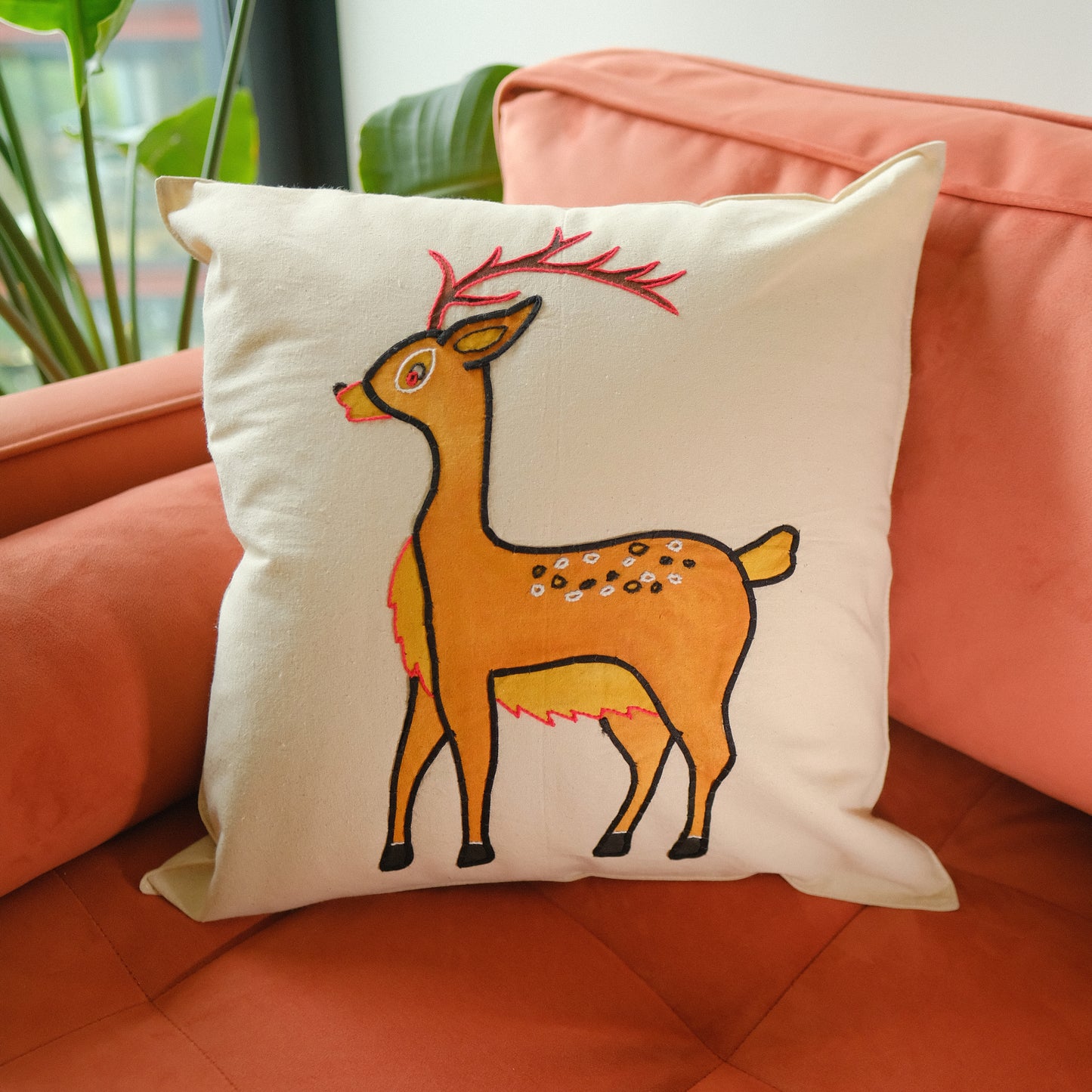 Reindeer Cushion Cover