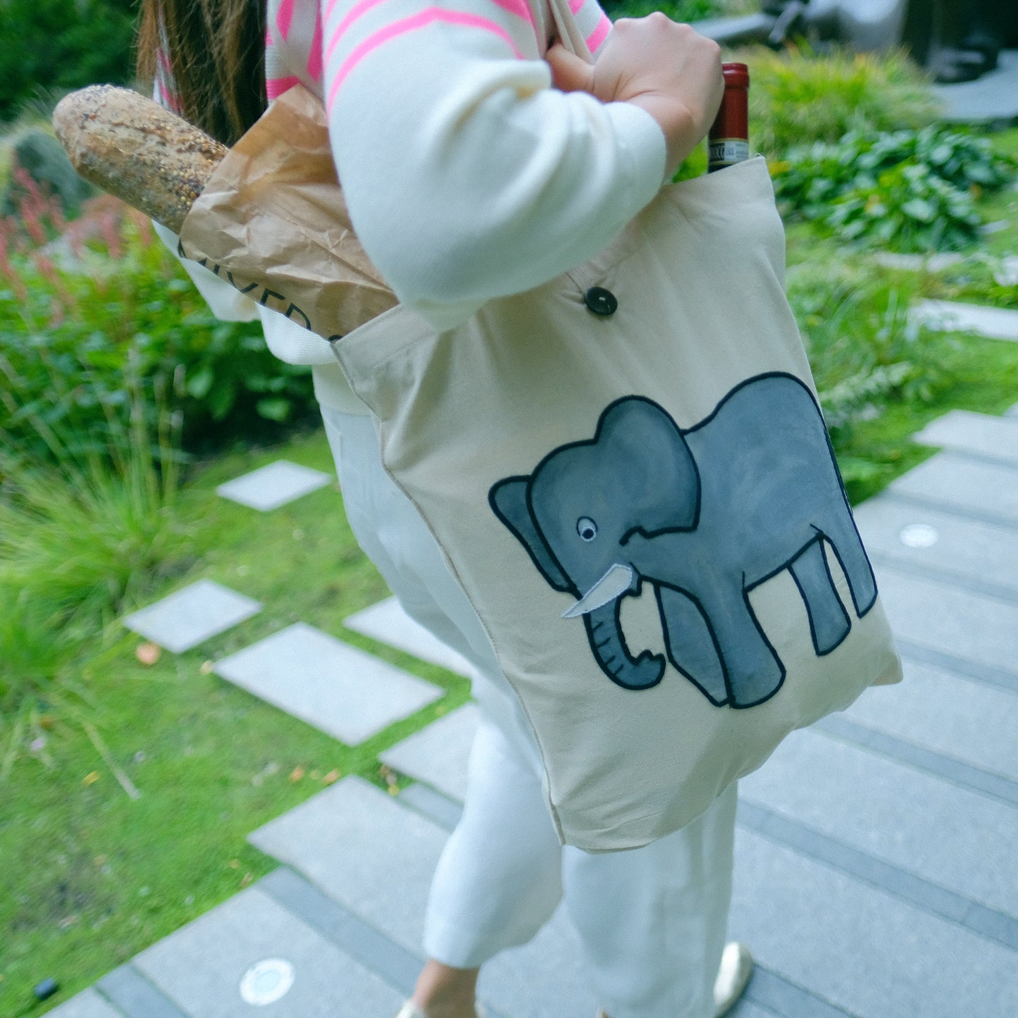 Baby Elephant Tote Bag