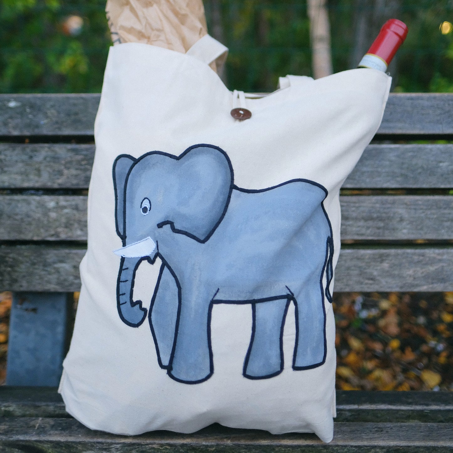 Baby Elephant Tote Bag
